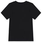 Boys Black Logo T-Shirt, 4, hi-res