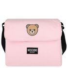 Girls Pink Teddy Bear Baby Changing Bag, 4, hi-res