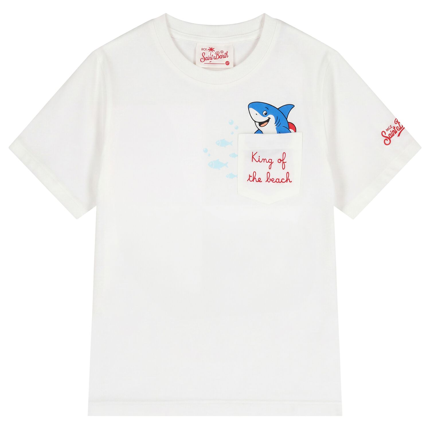 Boys White Shark T-Shirt, 1, hi-res