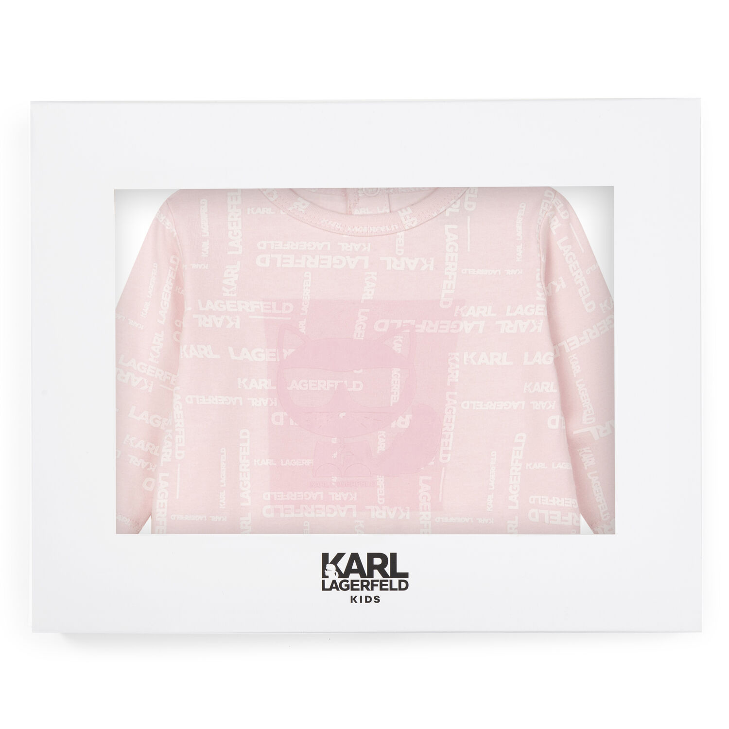 Baby Girls Pink Logo Babygrow, 1, hi-res