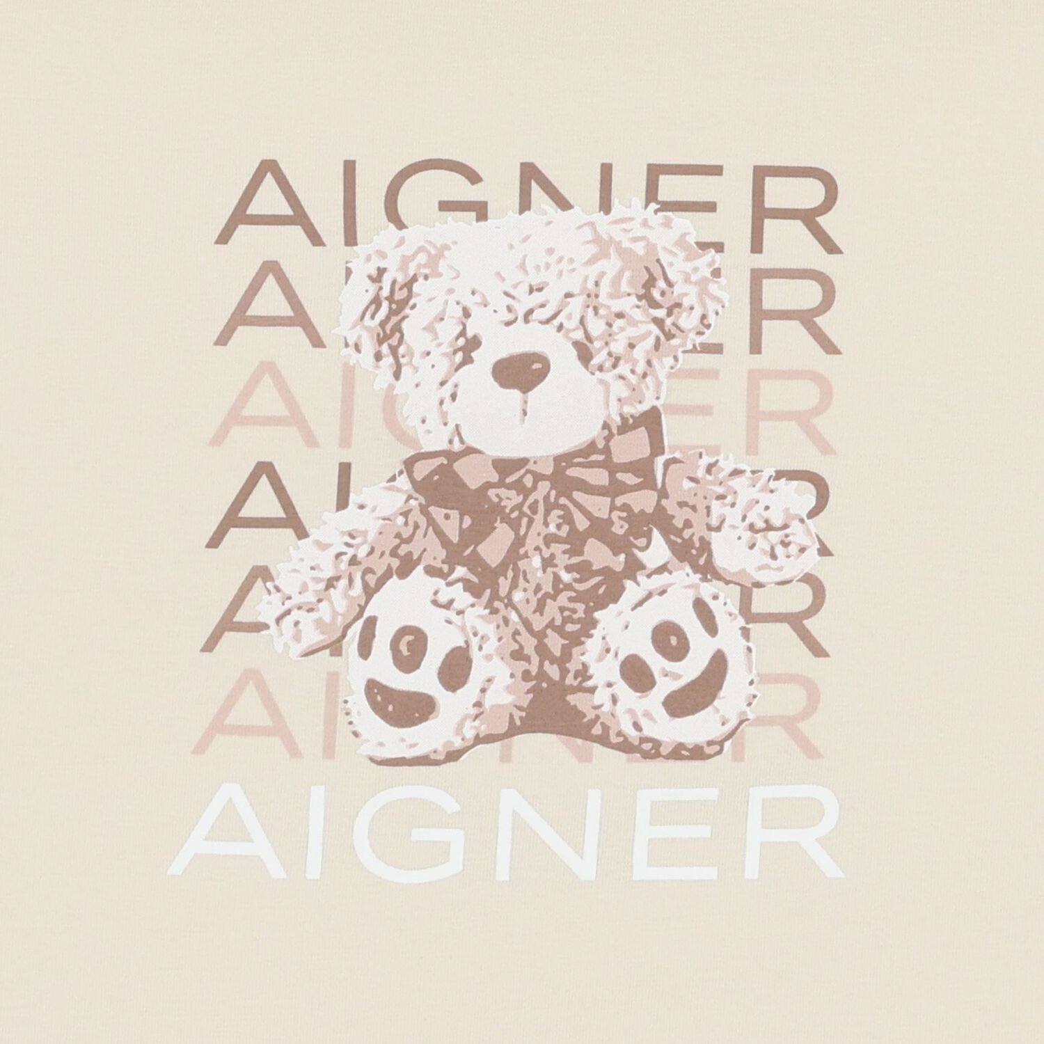 Beige & Ivory Teddy Bear Logo Baby Nest, 1, hi-res