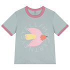  Girls Green Bird Logo T-Shirt, 1, hi-res