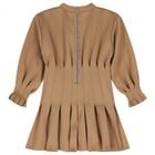 Girls Beige Scuba Dress, 1, hi-res