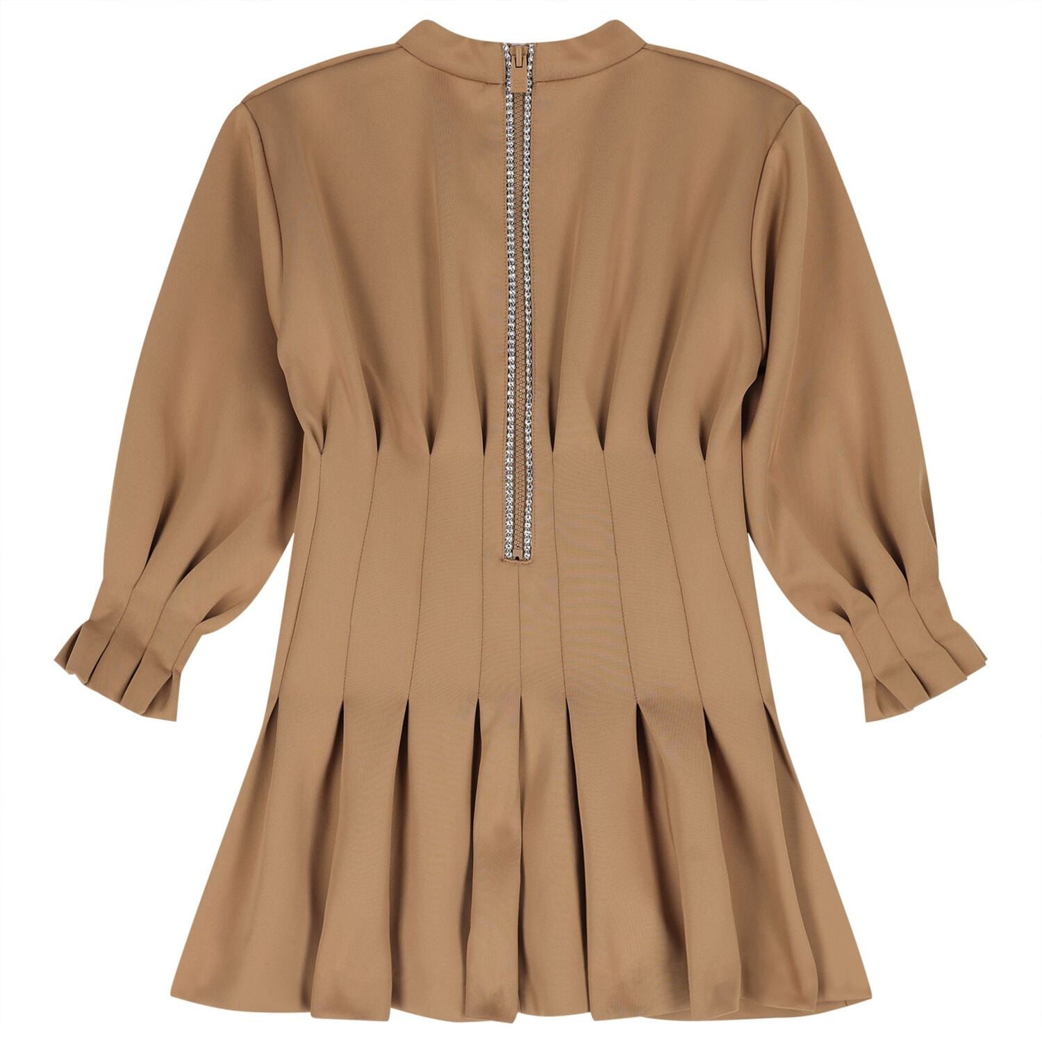 Girls Beige Scuba Dress, 1, hi-res