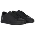 Black Logo Trainers, 1, hi-res