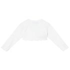 Younger Girls White Knitted Cardigan, 3, hi-res