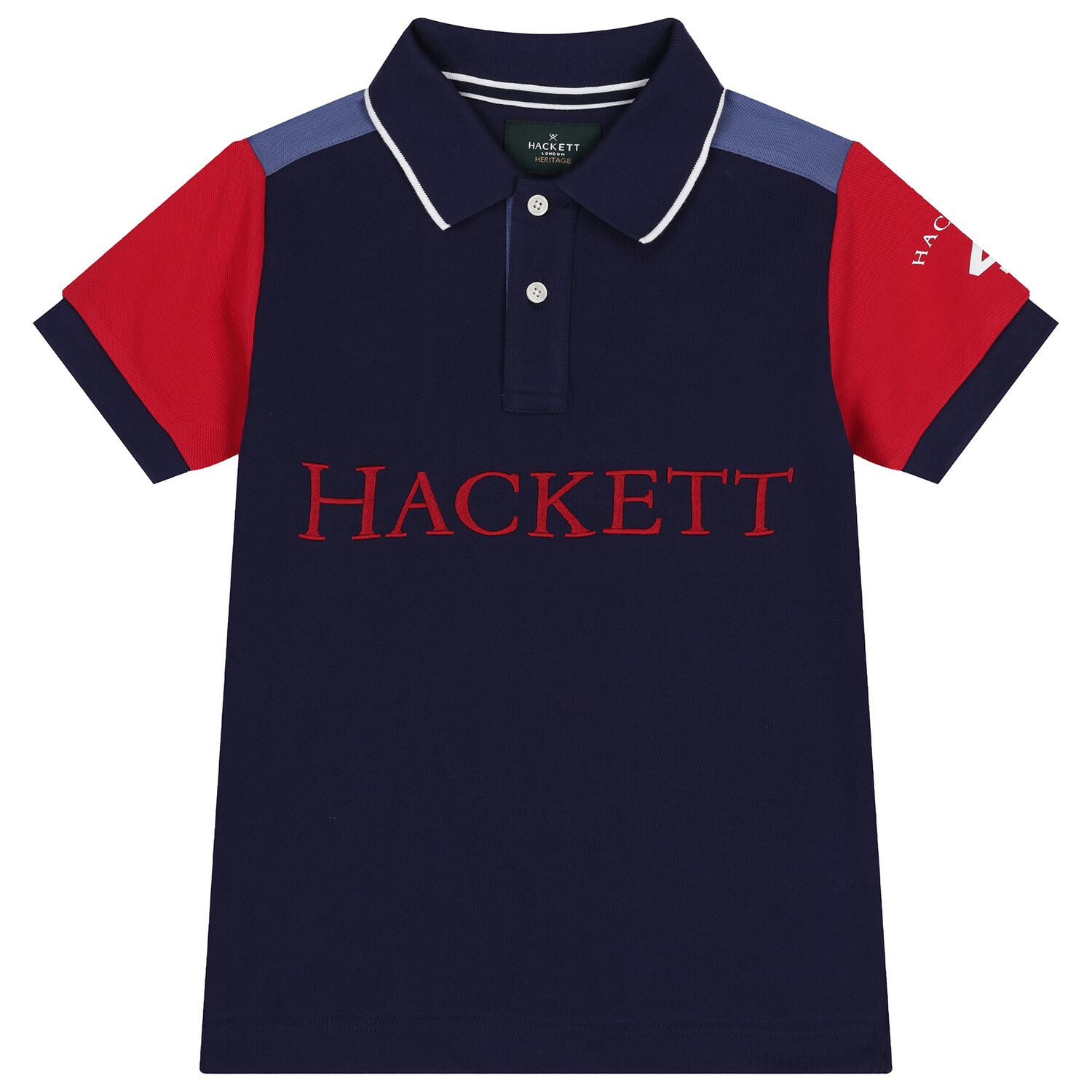 Boys Navy Blue Logo Polo Shirt, 1, hi-res image number null