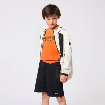 Boys Orange Logo T-Shirt