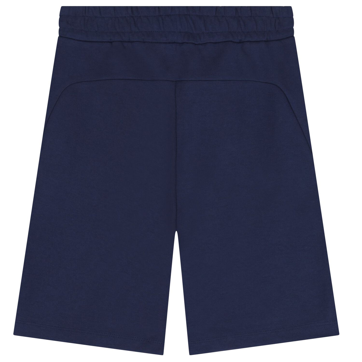 Boys White & Navy Blue Logo Shorts Set, 1, hi-res