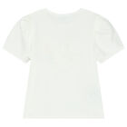 تيشيرت بالزهور باللون العاجى للبنات, 1, hi-res