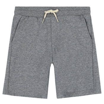 Boys Grey Cotton Shorts