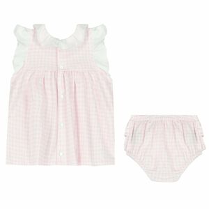 Baby Girls Pink & White Dress Set