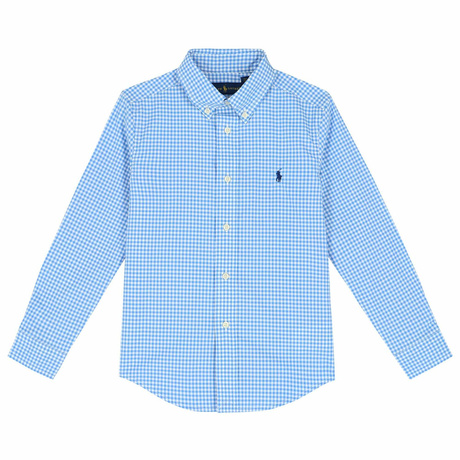 قميص بالشعار باللون الازرق والابيض للاولاد, 1, hi-res image number null