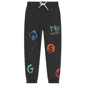 Boys Black Logo Joggers