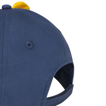 Younger Boys Navy Blue & Beige Cap