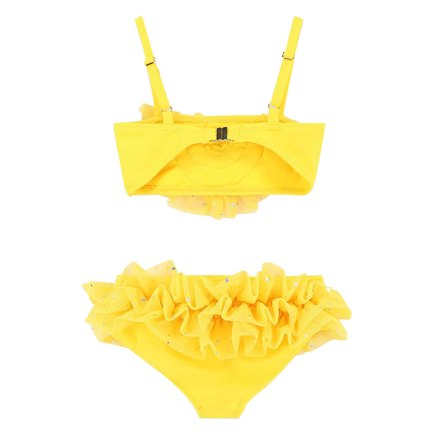 Girls Yellow Tulle Bikini, 1, hi-res image number null