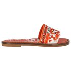 Girls White & Orange Canvas Majolica Sliders, 1, hi-res
