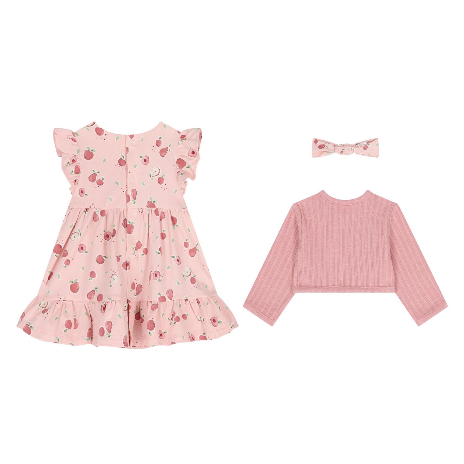 Baby Girls Pink Dress Set, 1, hi-res