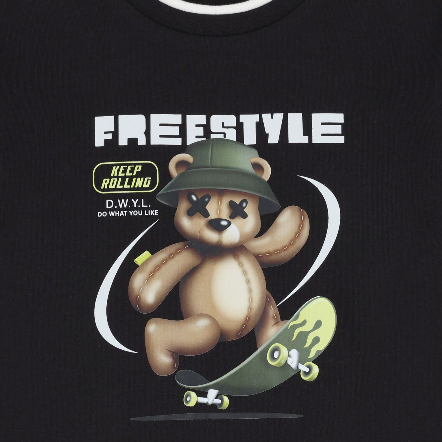 Boys Black Teddy Bear T-Shirt, 2, hi-res image number null