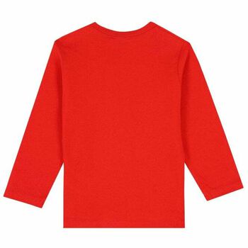 Younger Boys Red Logo Top