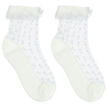 Baby Girls Ivory Ruffled Socks