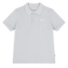 Younger Boys Blue Logo Polo Shirt, 6, hi-res