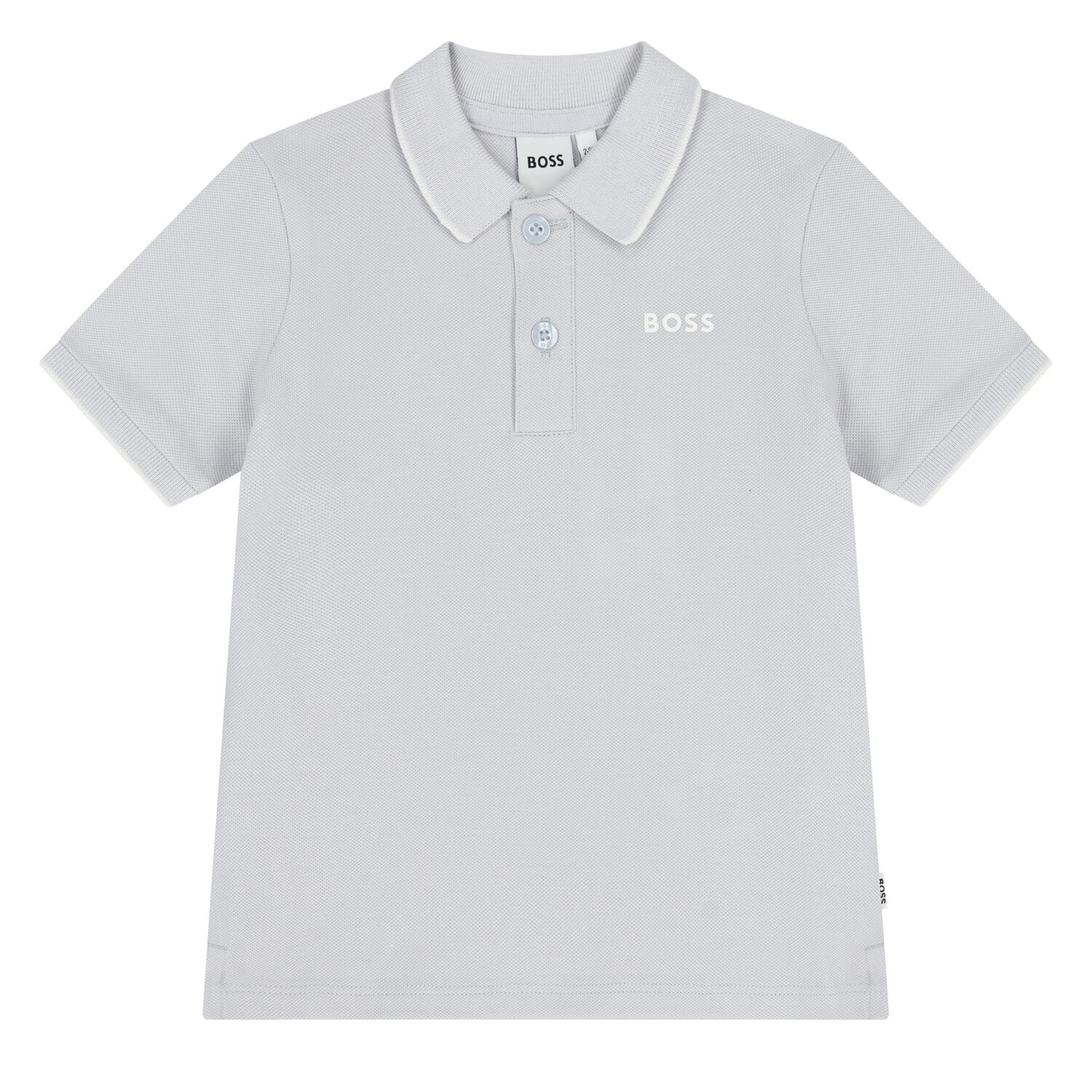 Younger Boys Blue Logo Polo Shirt, 6, hi-res