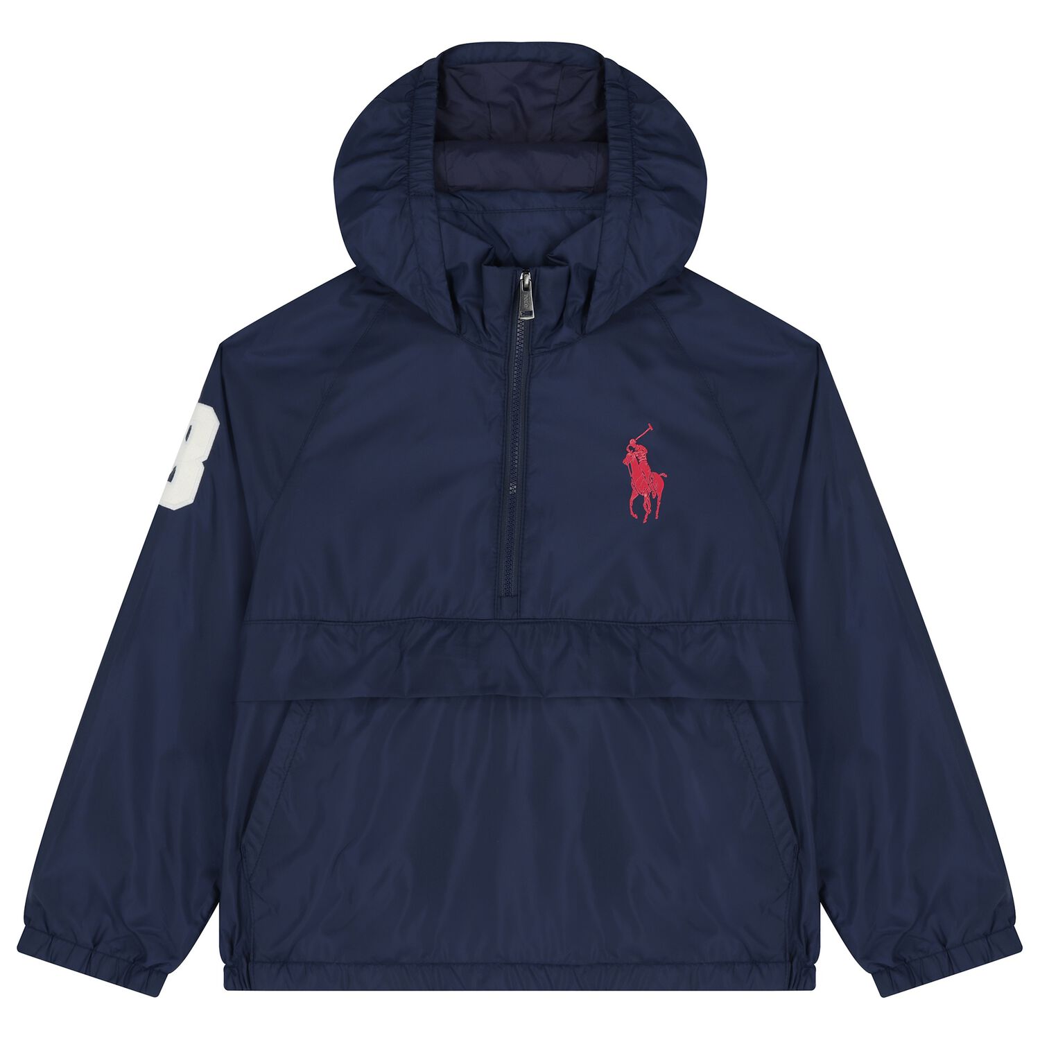 Boys Navy Blue Pony Logo Jacket, 1, hi-res