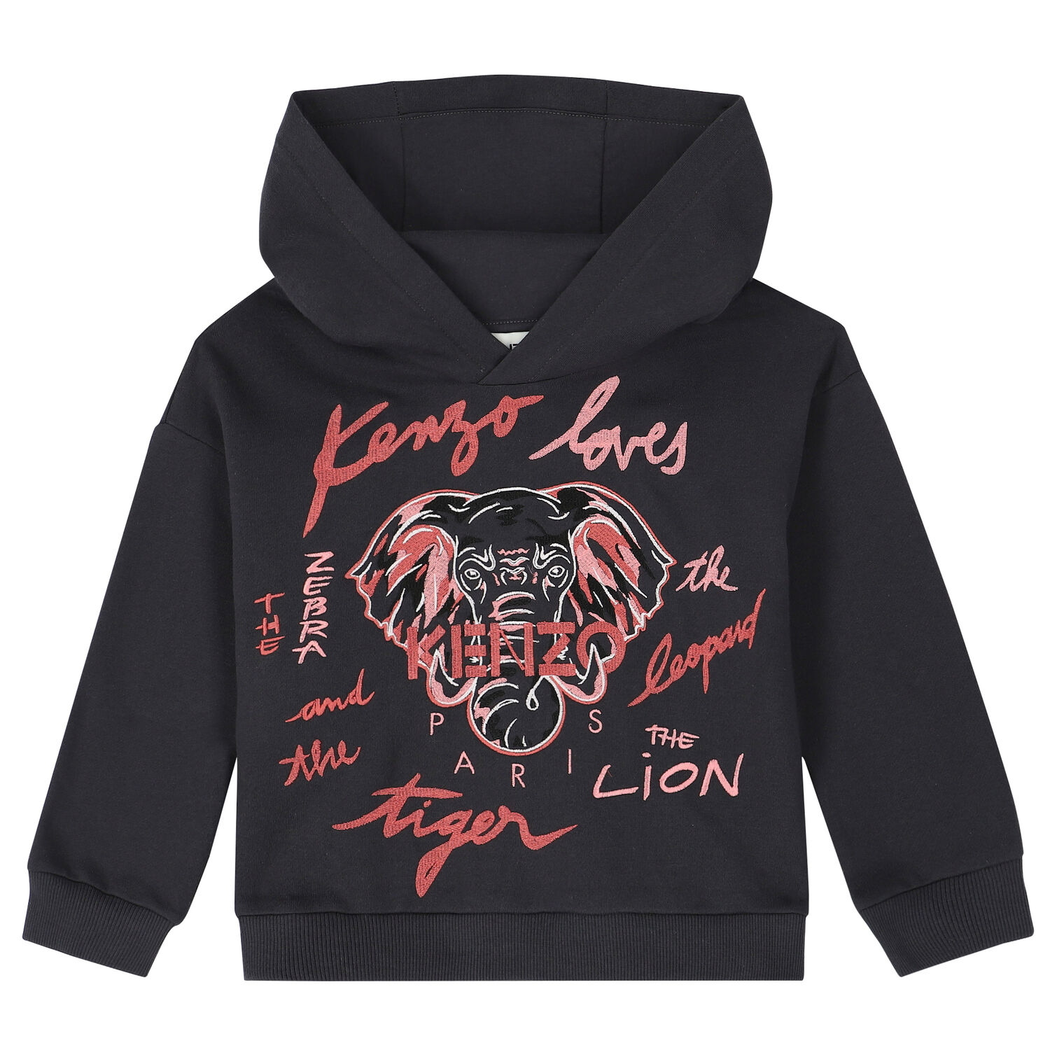 سويت شيرت بالشعار باللون الرمادي للبنات, 1, hi-res