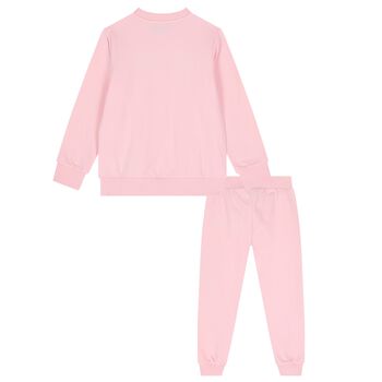 Girls Pink Logo Tracksuit