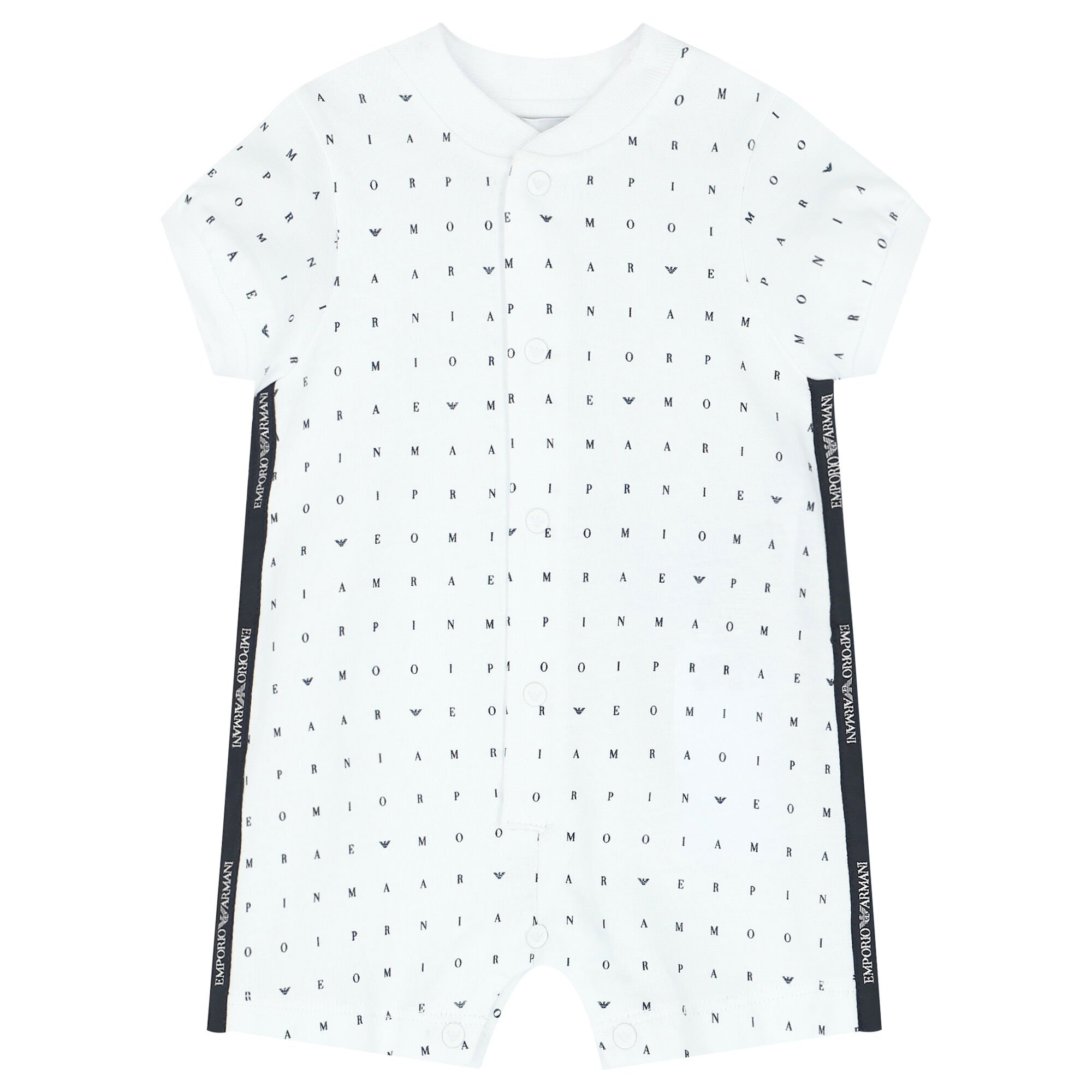 Emporio Armani White Navy Logo Romper Junior Couture Bahrain