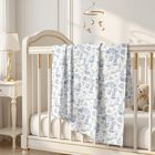 Baby Boys White & Blue Blanket, 1, hi-res
