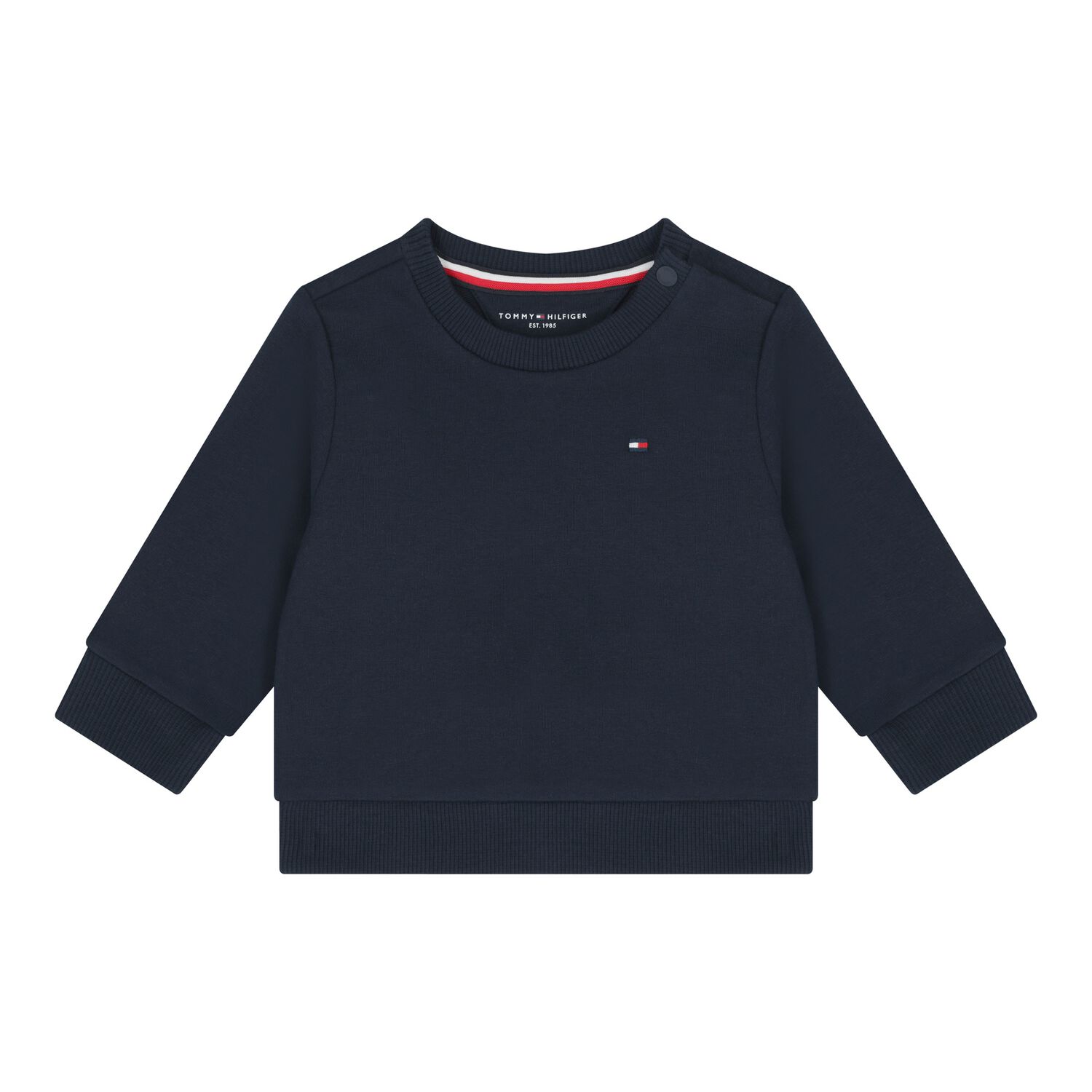 Baby Boys Navy Blue Logo Sweatshirt, 1, hi-res