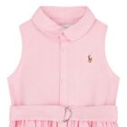Baby Girls Pink Logo Dress, 1, hi-res