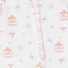 Baby Girls White & Pink Carousel Babygrow, 1, hi-res
