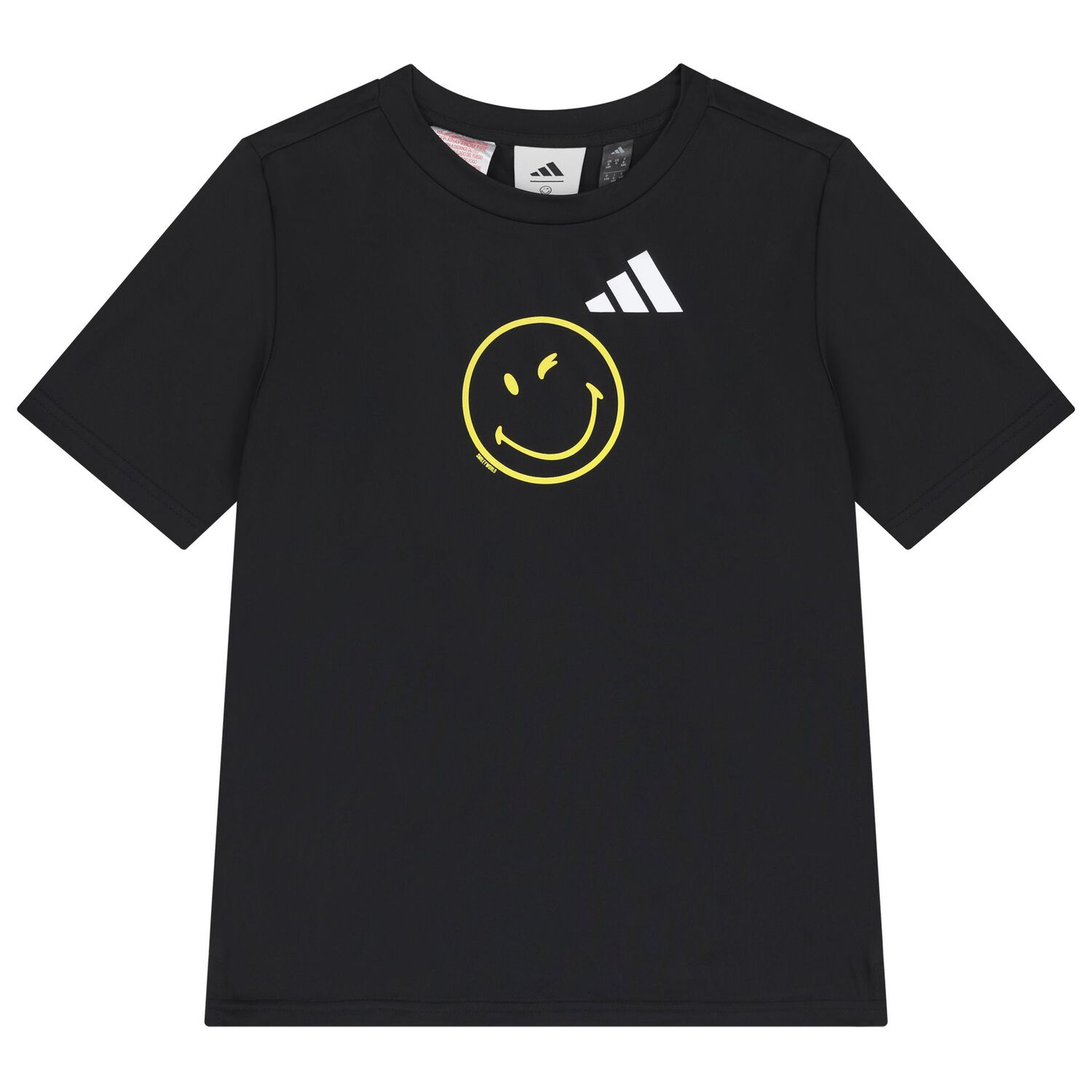 Black Smiley Logo Shorts Set, 1, hi-res