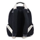Girls Navy Blue Sherpa Fleece Backpack, 1, hi-res
