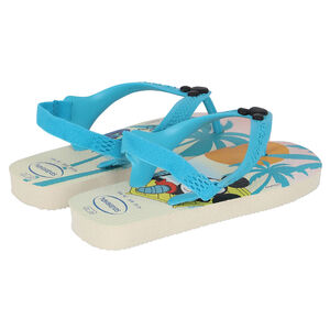 Younger Boys Ivory Mickey Mouse Flip Flops