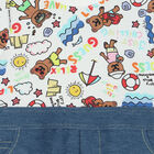White & Blue Teddy Bear Romper, 1, hi-res