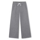 Girls Grey Logo Joggers, 1, hi-res