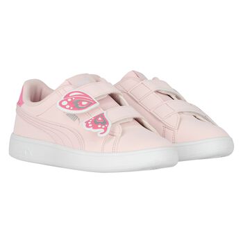 Girls Pink Logo Trainers
