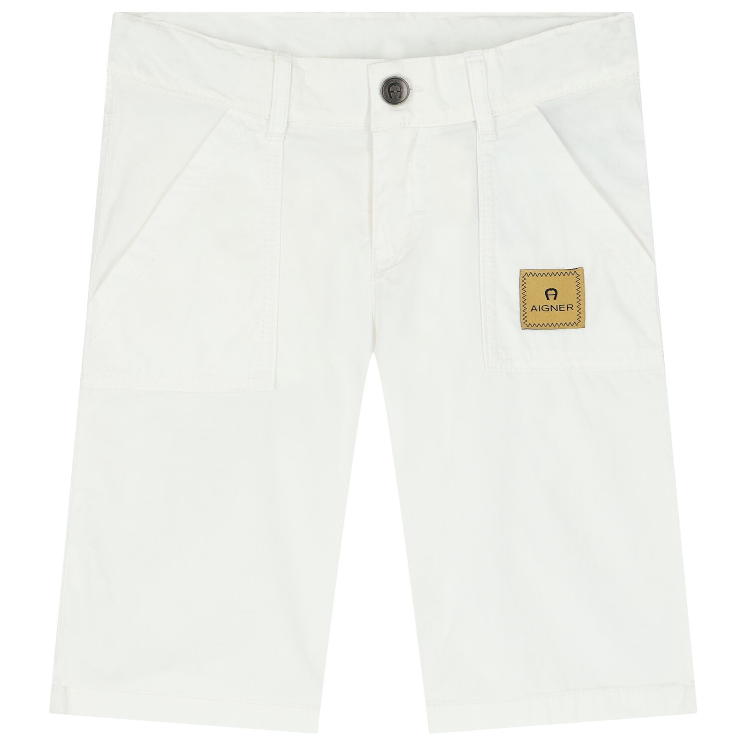Boys White Logo Shorts, 1, hi-res image number null