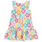 Girls Multi-Coloured Flower Dress, 1, hi-res