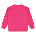 Younger Girls Pink Teddy Bear Logo Sweatshirt, 4, hi-res