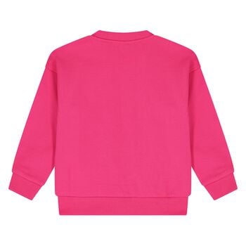 Younger Girls Pink Teddy Bear Logo Sweatshirt