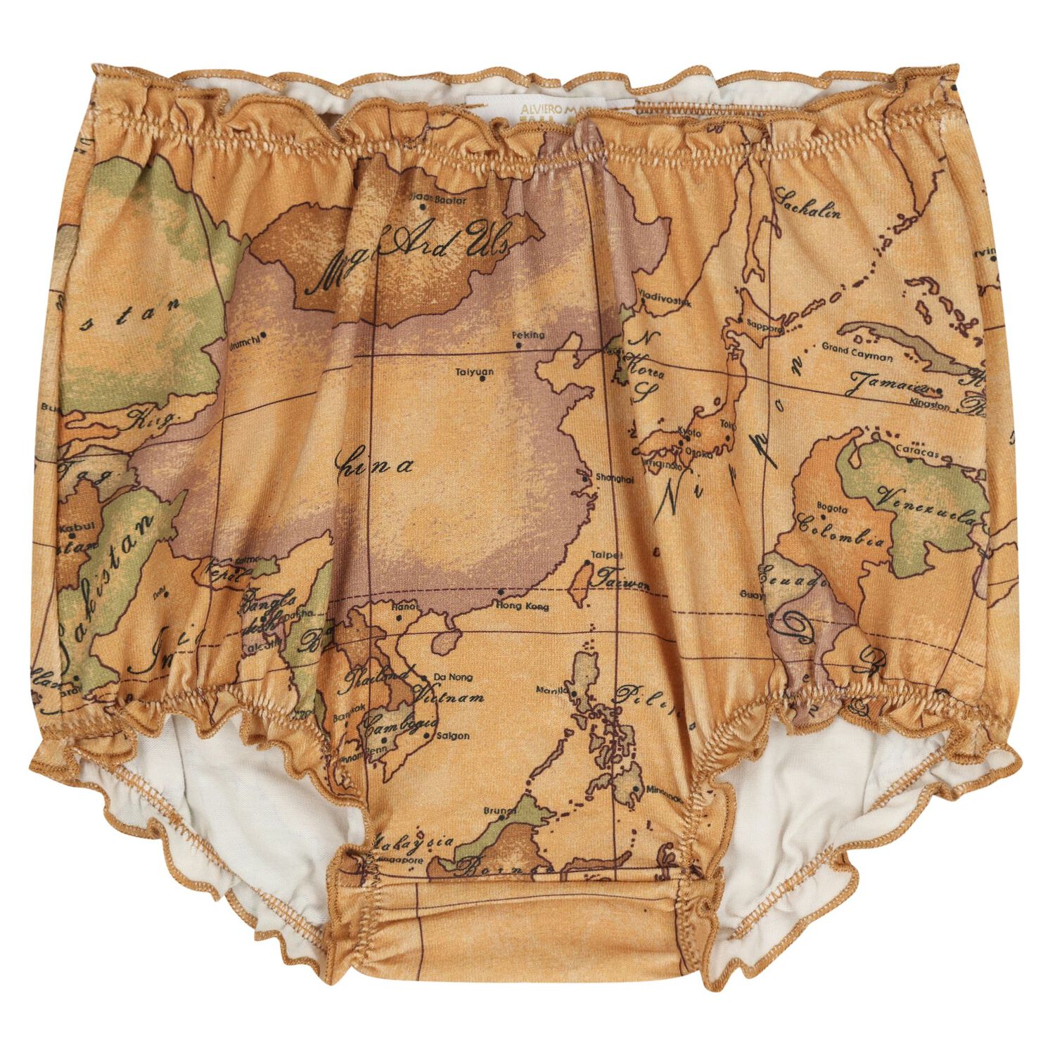 Baby Girls White & Beige Geo Map Gift Set, 2, hi-res