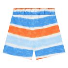 Younger Boys Orange & Blue Striped Shorts, 1, hi-res
