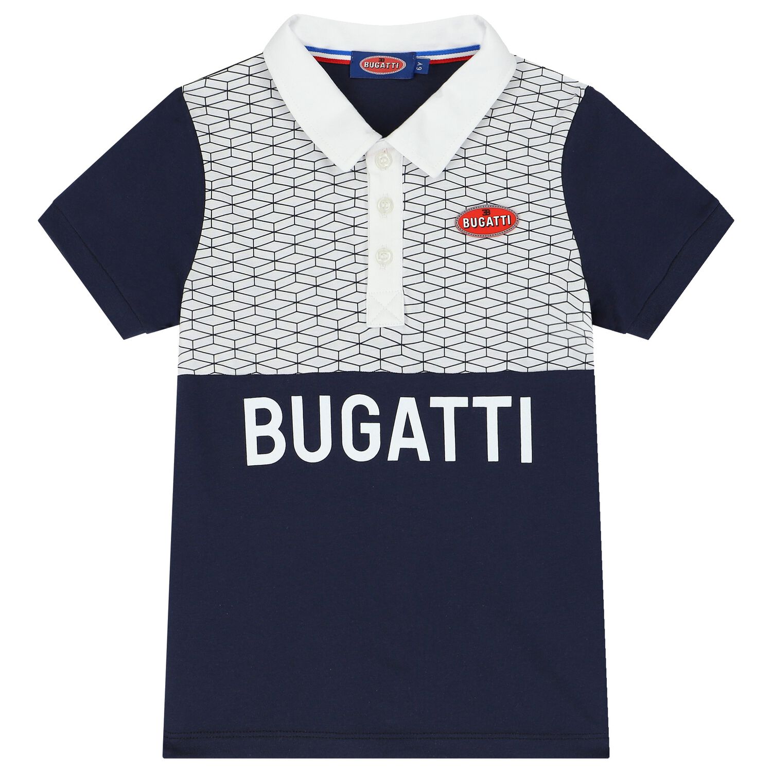 Boys Navy & White Logo  Polo Shirt, 1, hi-res