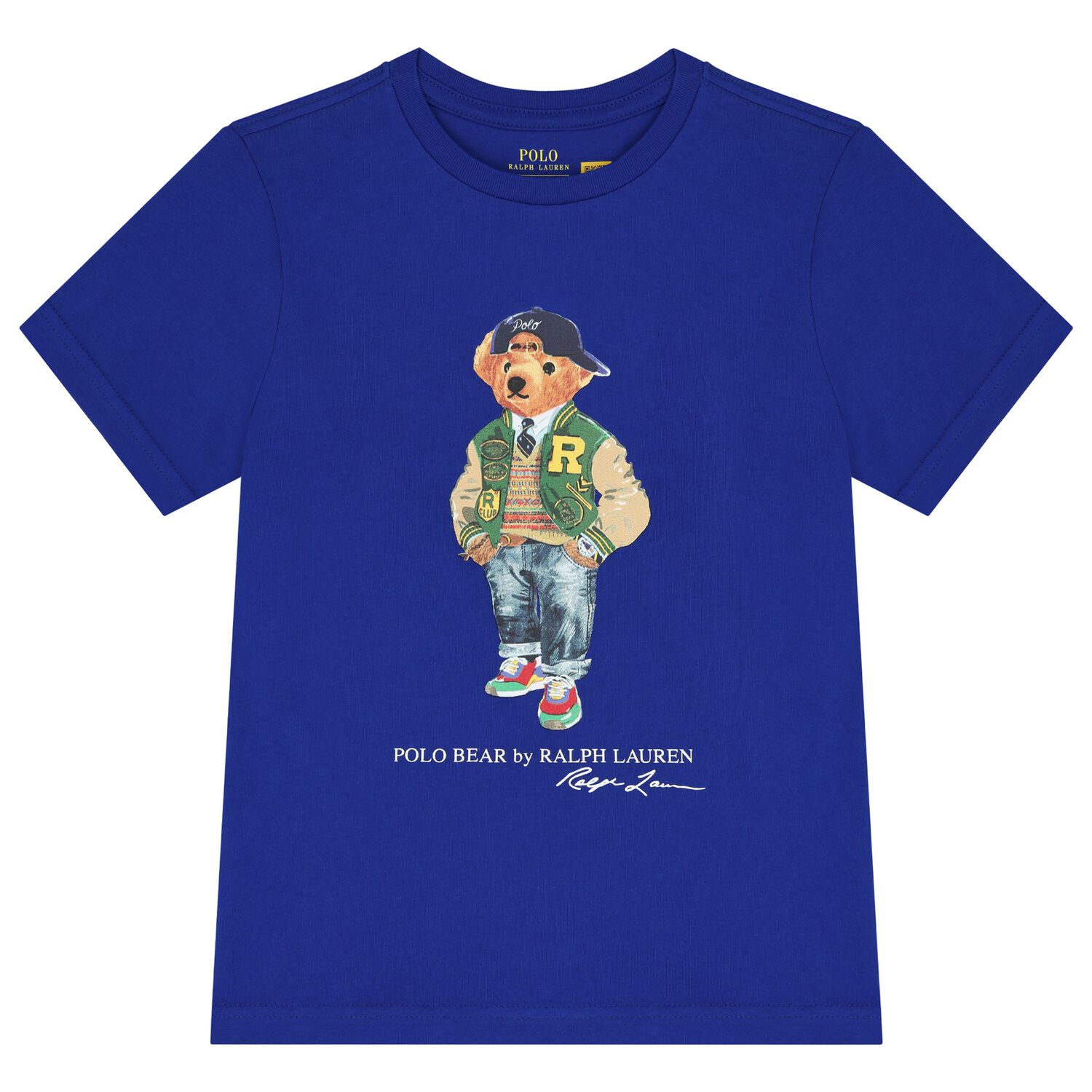 Boys Blue Polo Bear T-Shirt, 1, hi-res