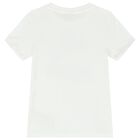 Girls White Logo T-Shirt, 2, hi-res